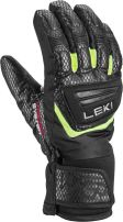 Leki WCR Team 3D Junior, black-ice lemon